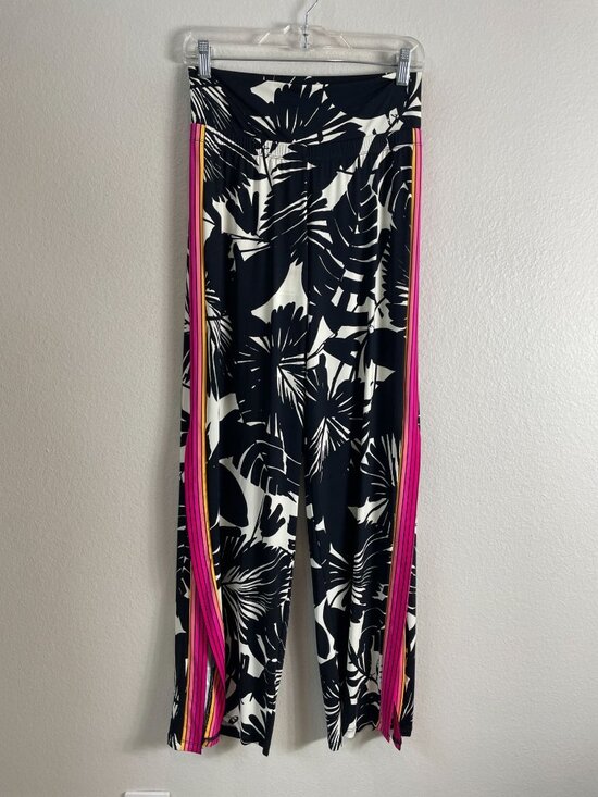 NEW Trina Turk Womens Small Lennox Cover Up Pants in Black Vanilla Pull On - Picture 2 of 11